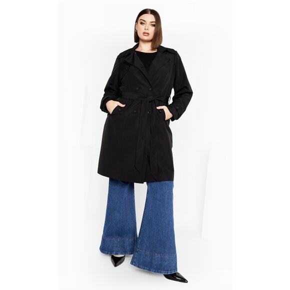 NWT City Chic Trench Corset Black L = 20 = 2X - Picture 1 of 7